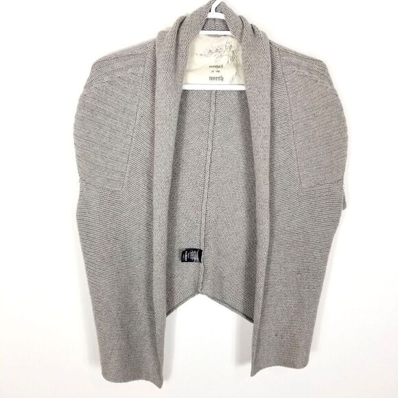 Anthropologie Sweaters - Anthropologie Angel Of The North Open Front Cardigan Sz S/M Gray Wool Blend